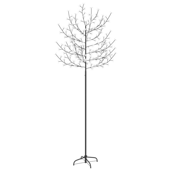 vidaXL Sapin de Noël 220 LED blanc froid Cerisier en fleurs 220 cm