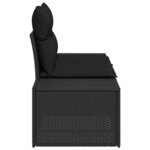 vidaXL Canapé de jardin avec coussin Noir 123 x 62 x 69 cm polyrotin