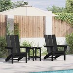 vidaXL Mobilier de jardin lounge 2 Pièces Noir 74.5 x 80.5 x 90cm
