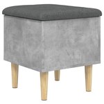 vidaXL Banc de rangement gris béton 42x42x46 cm bois d'ingénierie