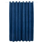 vidaXL Rideau occultant et anneaux Velours Bleu foncé 290x245 cm