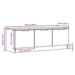 vidaXL Meuble TV vieux bois 102x35x36 5 cm bois d'ingénierie