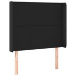 vidaXL Sommier à lattes de lit matelas LED Noir 90x190 cm Similicuir