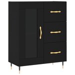 vidaXL Buffet noir 69 5x34x90 cm bois d'ingénierie