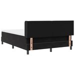 vidaXL Lit à ressorts avec matelas noir 100x200 cm en velours Noir