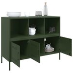 vidaXL Buffet vert olive 100 5x39x79 cm acier