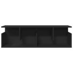 vidaXL Armoire murale 100x20x30 cm noir bois d'ingénierie