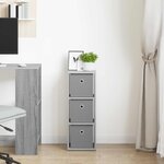 vidaXL Buffet avec tiroir Gris Sonoma 25 5 x 22 x 69 5 cm