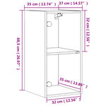 vidaXL Armoire murale avec portes en verre blanc 35x37x68 5 cm