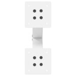 vidaXL Pieds de table basse en forme de X  2 pièces  blanc  38 x (42-43) cm  acier