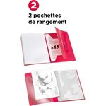 OXFORD Cahier Easybook agrafé - 17 x 22 cm - 96p seyes - 90g - Rouge