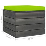 Vidaxl salon palette de jardin 6 pièces avec coussins bois de pin