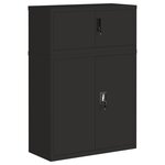 vidaXL Classeur noir 90x40x130 cm acier