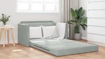 vidaXL Canapé Lit de Sol 2-en-1 Gris Clair 124x204x61 cm Velours
