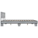 vidaXL Cadre de lit sans matelas sonoma gris 150x200 cm