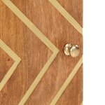 vidaXL Armoire bain marron et noir 38x33 5x58 cm bois massif manguier