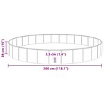 vidaXL Piscine pour enfants Rouge Ø300 x 38 cm