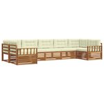 vidaXL Ensemble de canapés d'extérieur 7 pc Naturel et Crème