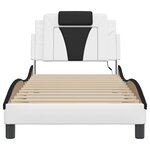 vidaXL Cadre de lit avec LED sans matelas blanc et noir 80x200 cm