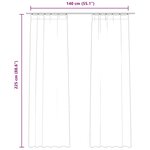 vidaXL Rideau occultant et crochet 2Pièces Velours Rose antique 140x225cm