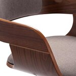 vidaXL Chaise de salle à manger Taupe Bois courbé et tissu