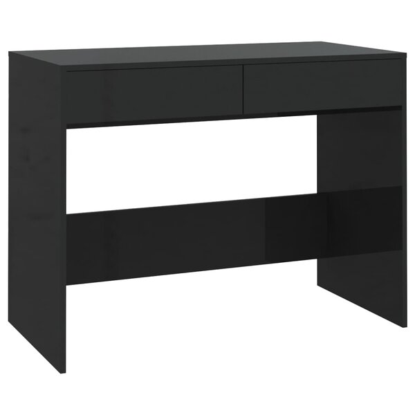 vidaXL Bureau Noir 101x50x76 5 cm Bois d'ingénierie