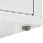 vidaXL Maison pour chat Blanc Brillant 42 5 x 40 x 53 5 cm