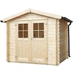 Abri de jardin en bois double pente falun 2.5 x 2 m