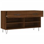 vidaXL Banc à chaussures chêne marron 102x35x55 cm bois d'ingénierie