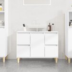 vidaXL Meuble d'évier blanc 80x33x60 cm bois d'ingénierie