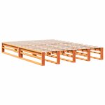 vidaXL Lit bibliothèque sans matelas cire marron 160x200 cm pin massif