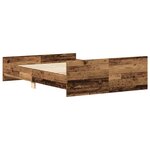 vidaXL Cadre de lit sans matelas vieux bois 150x200 cm bois ingénierie