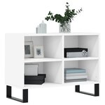 vidaXL Meuble TV blanc 69 5 x 30 x 50 cm bois d'ingénierie