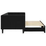 vidaXL Lit de jour avec lit gigogne noir 80x200 cm velours