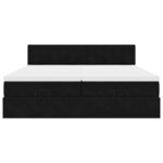VidaXL Cadre de lit ottoman avec matelas noir 180x200cm velours