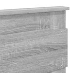 vidaXL Tête de lit Gris Sonoma 140 cm Bois d'ingénierie
