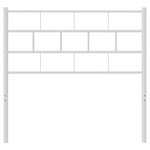 vidaXL Tête de lit de remplacement métal blanc 80 cm