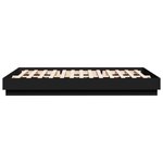 vidaXL Cadre de lit avec LED sans matelas noir 160x200 cm