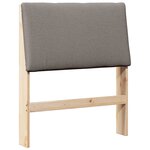 vidaXL Tête de lit capitonnée Taupe 75 cm Pin massif
