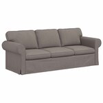 vidaXL Canapé Taupe 215 x 82 x 80 cm tissu