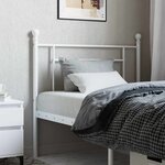 vidaXL Tête de lit de remplacement métal blanc 100 cm
