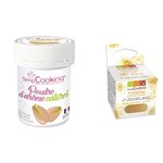 Arôme alimentaire naturel en poudre pistache + paillettes dorées