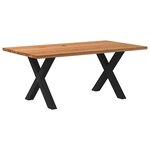 vidaXL Table à manger marron clair bois de chêne massif rectangulaire