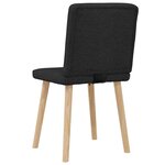 vidaXL Chaises à manger lot de 2 noir tissu