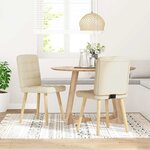 vidaXL Chaises à manger lot de 2 Lin