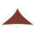 vidaXL Voile de parasol tissu oxford triangulaire 4x4x5 8m terre cuite