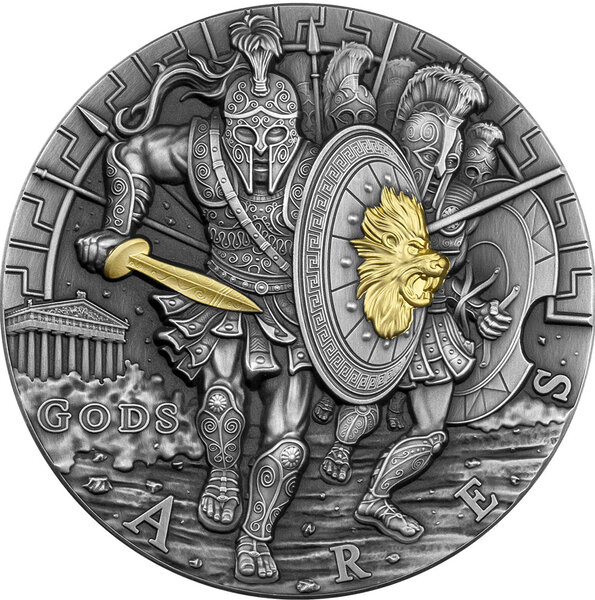 Pièce de monnaie en Argent 80 Dollars g 1000 (1 Kg) Millésime 2022 Gods ARES