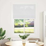 vidaXL Store plissé blanc 85x150 cm largeur du tissu 84 4 cm polyester