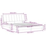 vidaXL Cadre de lit avec LED sans matelas Hanko vert foncé 160x200 cm velours