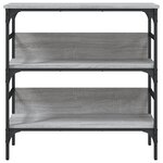 vidaXL Table console sonoma gris 75x32x75 cm bois d'ingénierie
